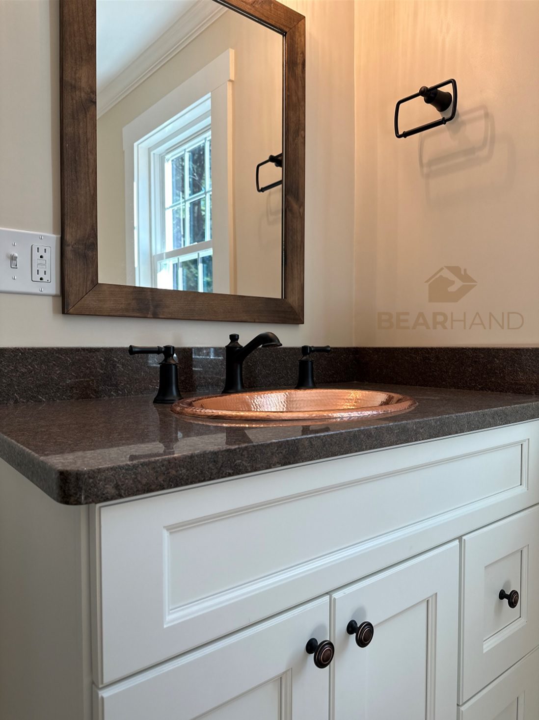 Tile shower surround detail by BearHand Construction