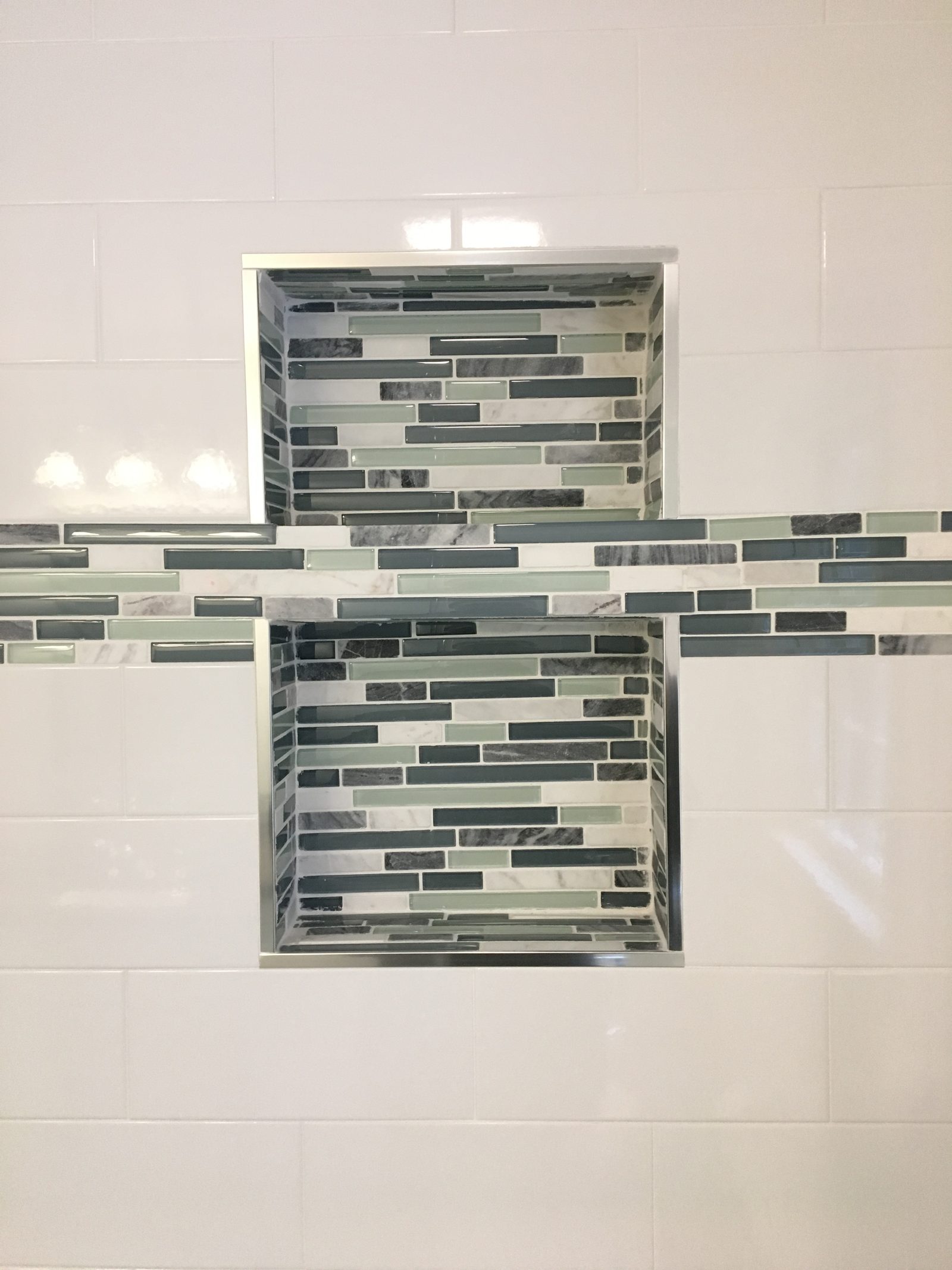 Custom bathroom tile work by BearHand Construction